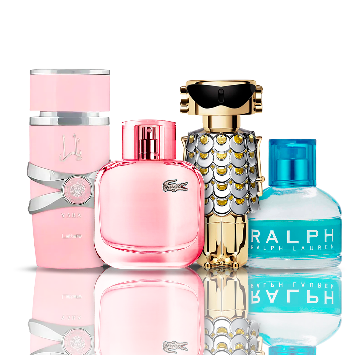Set de 4 parfumuri | Fame + Yara + Lacoste Sparkling + Ralph Lauren 100 ml