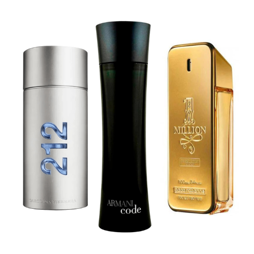 Set de 3 parfumuri | 212 Men NYC, Paco Rabanne One Million, Armani Code Homme 100 ml
